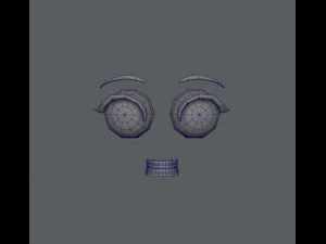 base mesh girl character low polygon 3D Model