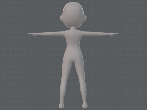 base mesh girl character low polygon 3Dモデル