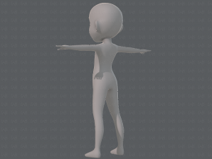 base mesh girl character low polygon 3Dモデル