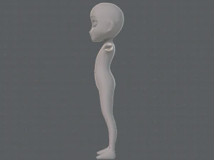 base mesh girl character low polygon 3D Model