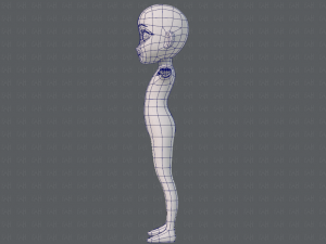 base mesh girl character low polygon 3Dモデル