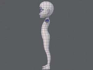 base mesh girl character low polygon 3D Model