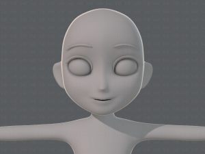 base mesh girl character low polygon 3Dモデル