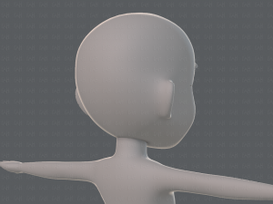 base mesh girl character low polygon 3Dモデル