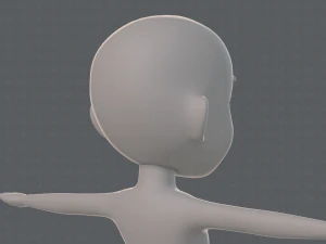 base mesh girl character low polygon 3D Model