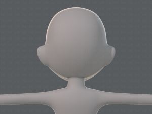 base mesh girl character low polygon 3Dモデル