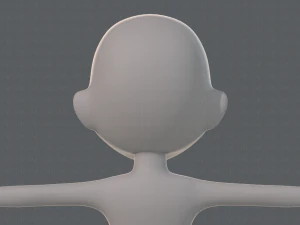 base mesh girl character low polygon 3D Model