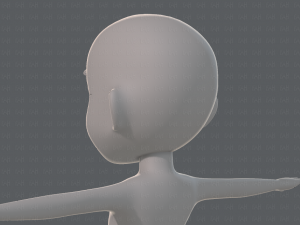 base mesh girl character low polygon 3Dモデル