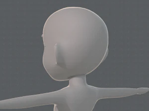 base mesh girl character low polygon 3D Model
