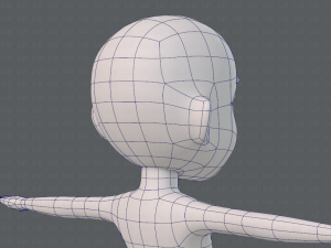 base mesh girl character low polygon 3Dモデル