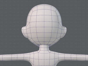 base mesh girl character low polygon 3Dモデル