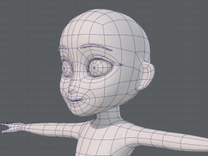 base mesh girl character low polygon 3Dモデル