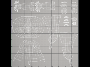 base mesh girl character low polygon 3Dモデル