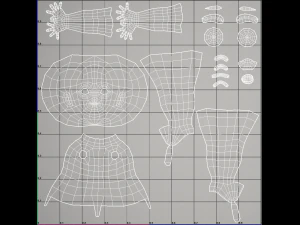base mesh girl character low polygon 3D Model