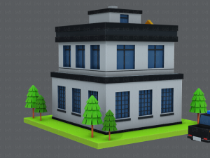 police building 3D Модель