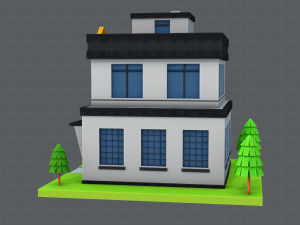 police building 3D Модель
