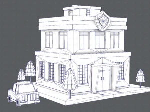police building 3D Model