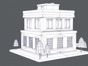 police building 3D Модель