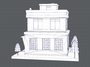 police building 3D Модель