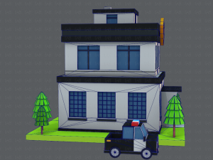 police building 3D Модель