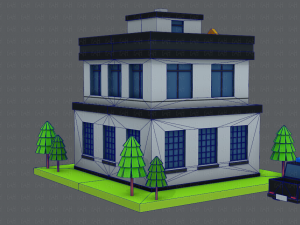 police building 3D Модель