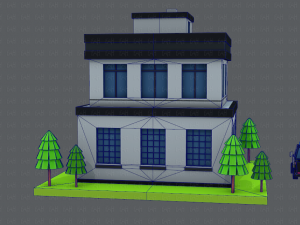 police building 3D Модель