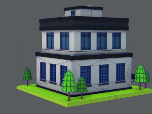 police building 3D Модель