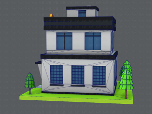 police building 3D Модель