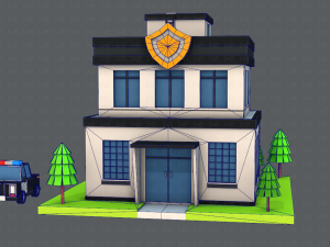 police building 3D Модель