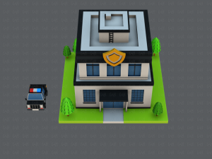 police building 3D Модель