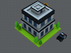 police building 3D Модель