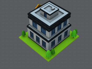police building 3D Модель