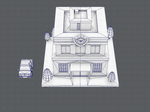police building 3D Модель
