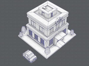 police building 3D Модель