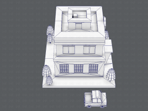 police building 3D Модель