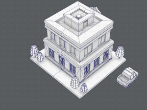 police building 3D Модель