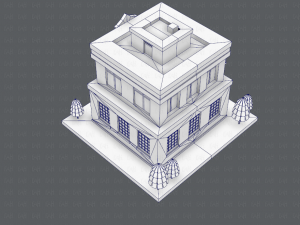 police building 3D Модель
