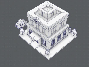 police building 3D Model