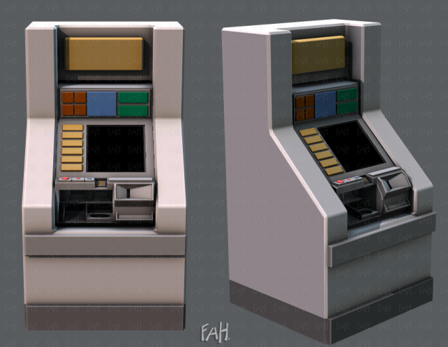ticket cabinet 3D Model .c4d .max .obj .3ds .fbx .stl .blend 