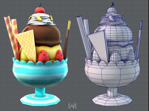 ice cream cup 3Dモデル
