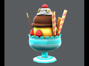 ice cream cup Modello 3D