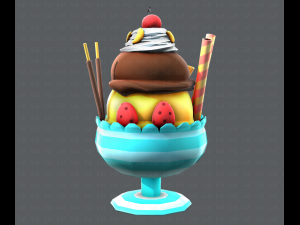 ice cream cup Modello 3D