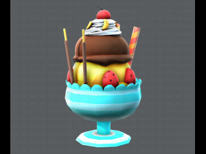 ice cream cup Modello 3D