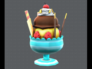 ice cream cup Modello 3D