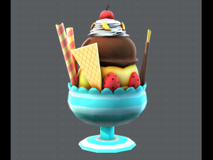 ice cream cup Modello 3D