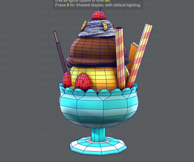 ice cream cup 3D Model in Miscellaneous 3DExport