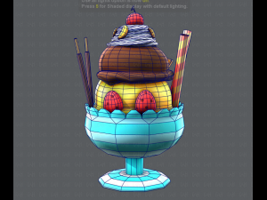 ice cream cup Modello 3D