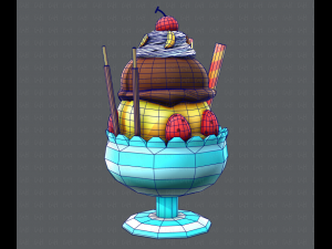 ice cream cup Modello 3D