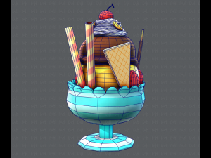 ice cream cup Modello 3D