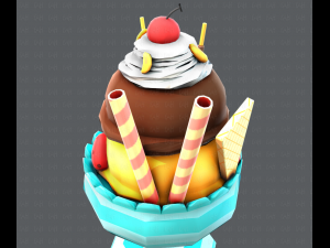 ice cream cup Modello 3D